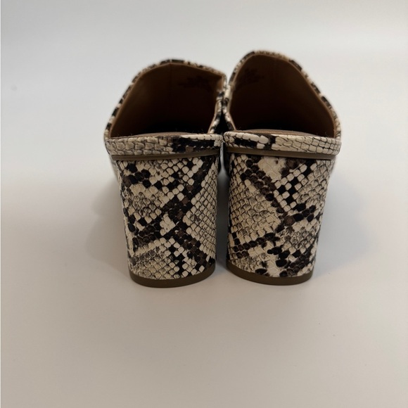 ROHB By Joyce Women's Snake Print Mules Black Block Heel - Picture 5 of 6